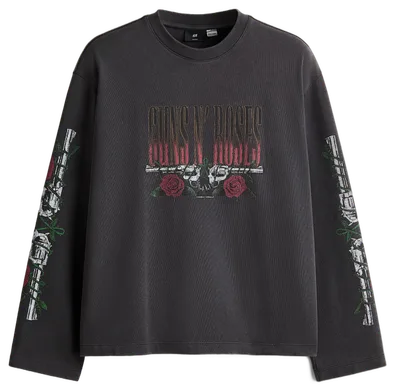 Relaxed-Fit Long-Sleeved Printed Cotton T-Shirt
