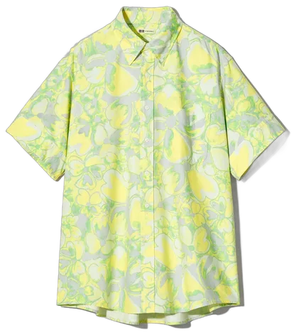 Oxford Oversized Shirt | Short Sleeve | Printed